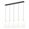 Z-Lite Farrell 5 Light Linear Chandelier, 7.25in. W x 13.75in. H, Matte Black 3043P7-5L-MB - alternate 1